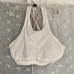 Lululemon High Neck White Sports Bra
